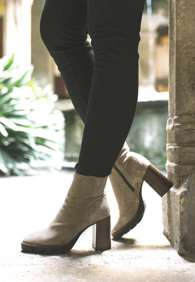 botines piel girada